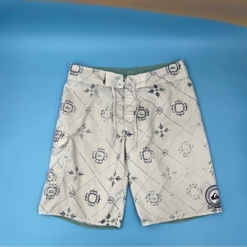 Y2K Quicksilver Embroidered Cargo-Style Board Shorts